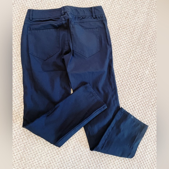 Nina Mclemore Womens Performance pants Stretch equestrian stretch low rise navy - Picture 2 of 8